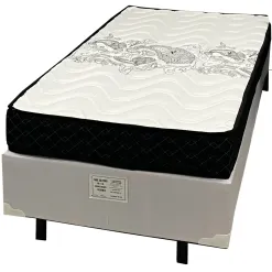 Base Em Corino Com Colchao Pasquale D45 Solteiro 60x188x88cm Paropas Branco 52067