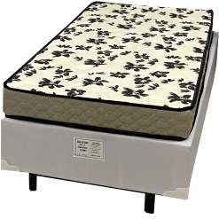 Base Em Corino Com Colchao Pasquale Wave Solteiro D33 Paropas 54x188x88cm Branco 67127