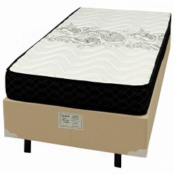 Base Em Veludo Com Colchao Pasquale D45 Solteiro 60x188x88cm Paropas Bege 64094