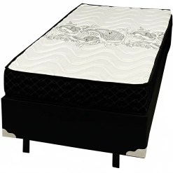 Base Em Veludo Com Colchao Pasquale D45 Solteiro 60x188x88cm Paropas Preto 44375