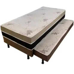 Bicama Box Absolut Solteiro Ortopedica 88x188x32cm Bio Flex Marrom