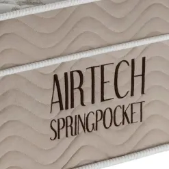 Colchao Airtech Spring Pocket Queen 25x198x158cm De Molas Ensacadas Ortobom Detalhe Frontal