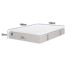 Colchao Confort Gel Casal Com Molas Ensacadas 32x188x138 Sealy Medidas