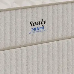 Colchao Miami Solteirao Com Molas Ensacadas 26x188x108 Sealy Detalhe