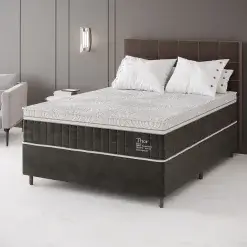 Colchao Titan Thor Queen Terapeutico Massageador Com Molas Ensacadas 34cm D28 Viero 11404