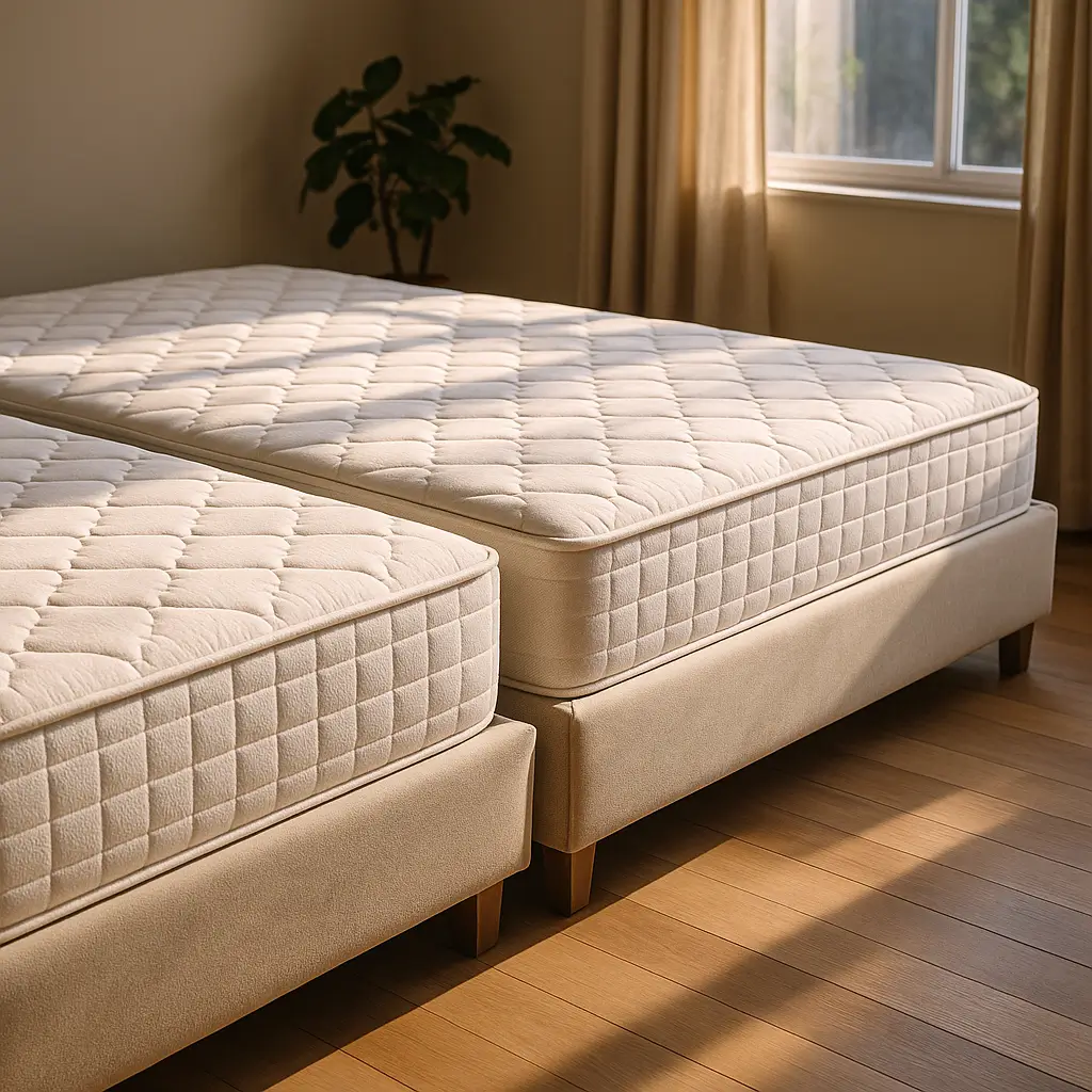 Colchão king vs king califórnia: medidas e tamanhos, colchões lado a lado sobre base box