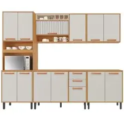 Cozinha Napoles Completa 6 Pecas 14 Portas 2 Gavetas Itatiaia Cinamomo Off White 40670