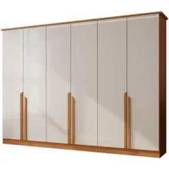 Guarda Roupa Bianca Casal 6 Portas 6 Gavetas Bianchi Nature Off White 53384