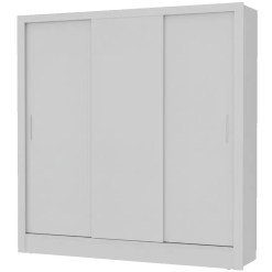 Guarda Roupa Dubai Casal SEM Espelho 3 Portas 3 Gavetas Carioca Branco