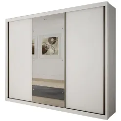 Guarda Roupa Sollo Casal Com Espelho 3 Portas 6 Gavetas Novo Horizonte