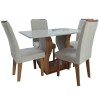 Mesa De Jantar Alpina 120x80cm Com 4 Cadeiras Iza Viero