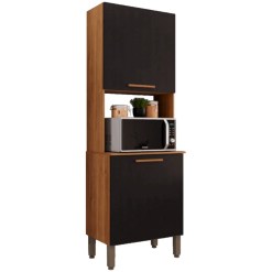Paneleiro New Valencia 2 Portas Salleto Cinamomo Preto