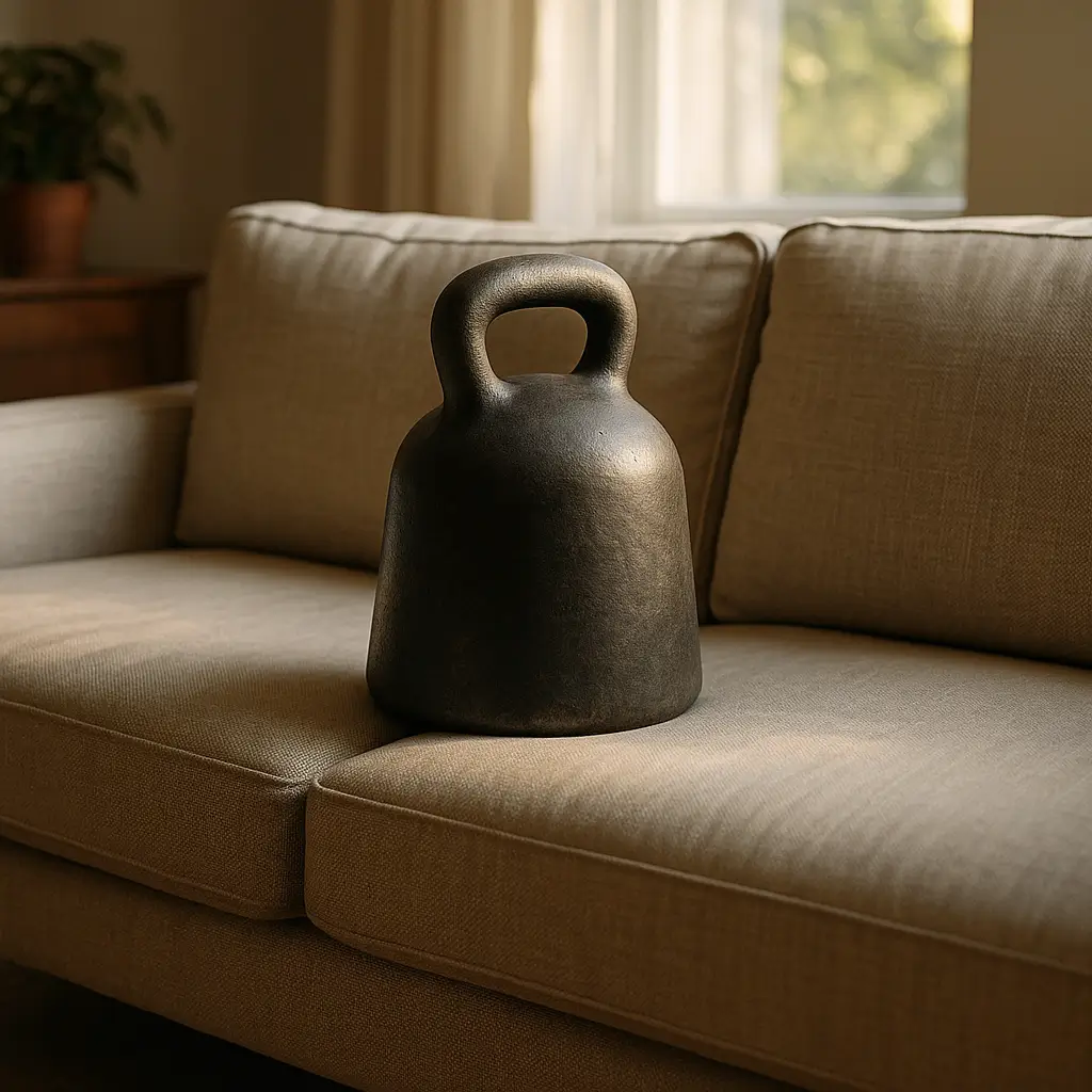 Quanto peso o sofá aguenta: tabela por assento, peso de ferro no sofá bege