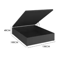 Base Bau Sommier Casal Em Corino 48x188x138cm Ortobom 62332
