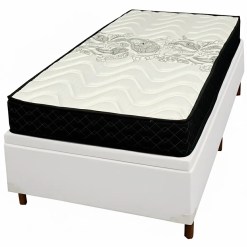 Base Bau Em Corino Com Colchao Pasquale D45 Solteiro 60x188x88cm Paropas Branco 69362