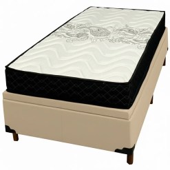 Base Bau Em Veludo Com Colchao Pasquale D45 Solteiro 60x188x88cm Paropas Bege 32523