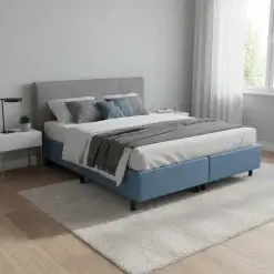 Base Box Bipartida Universal Queen Em Suede 37x198x158 42807