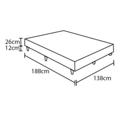 Base Box Universal Casal Em Veludo 37x138x188cm Alto Nivel 16389