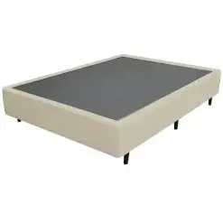 Base Box Universal Casal Em Veludo 37x138x188cm Alto Nivel Bege 83008