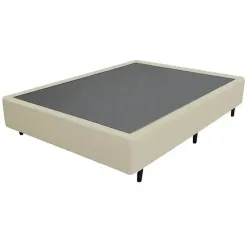 Base Box Universal Casal Em Veludo 37x138x188cm Alto Nivel Bege 83008