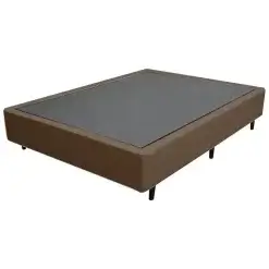 Base Box Universal Casal Em Veludo 37x138x188cm Alto Nivel Marrom 60148