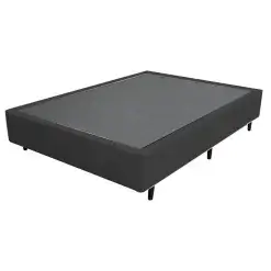 Base Box Universal Casal Em Veludo 37x138x188cm Alto Nivel Preto 84867