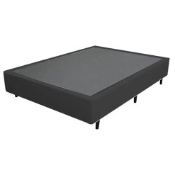 Base Box Universal Casal Em Veludo 37x138x188cm Alto Nivel Preto 84867