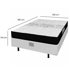 Base Em Corino Com Colchao Pasquale D45 Casal 54x188x138cm Paropas 26091
