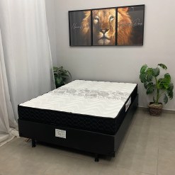 Base Em Corino Com Colchao Pasquale D45 Casal 54x188x138cm Paropas 94531