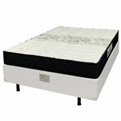 Base Em Corino Com Colchao Pasquale D45 Casal 54x188x138cm Paropas Branco 22293
