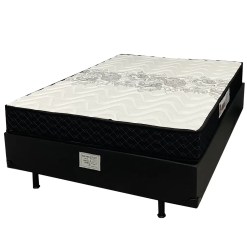 Base Em Corino Com Colchao Pasquale D45 Casal 54x188x138cm Paropas Preto 54677