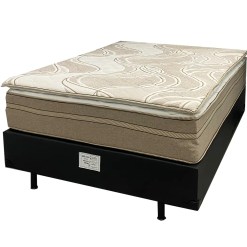 Base Em Veludo Com Colchao Dom Casal Com Molas Ensacadas Bio Flex 69x188x138cm Preto 76595