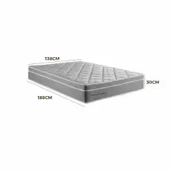 Colchao Tiradentes Casal 30x188x138cm Com Molas Ensacadas Colchominas 64710