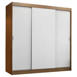 Guarda Roupa Berlim Sem Espelho Casal 3 Portas 4 Gavetas Freijo Branco 96132