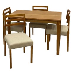Mesa De Jantar Alegra 120x80cm Sem Vidro E 4 Cadeiras Turquia Em Linho Madeira Jcm Cinamomo Com Tecido Bege 87824