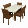 Cinamomo Off White com Tecido Marrom