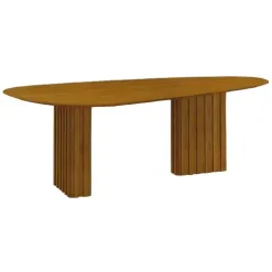 Mesa De Jantar Isis 200cm Organica Sem Vidro Leifer Cinamomo 84664