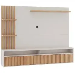 Painel Versalhes Para Tv Ate 65 Polegadas 1 Porta Viero Off White Mel 32330