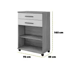 Balcao Multiuso Monaco 2 Portas 2 Gavetas Arte Moveis 95821