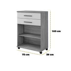 Balcao Multiuso Monaco 2 Portas 2 Gavetas Arte Moveis 95821