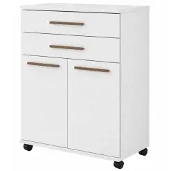 Balcao Multiuso Monaco 2 Portas 2 Gavetas Arte Moveis Branco 99354