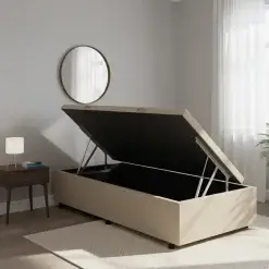 Base Bau Solteiro Suede 41x88x188 Universal Blindado 21220