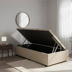 Base Bau Solteiro Suede 41x88x188 Universal Blindado 21220