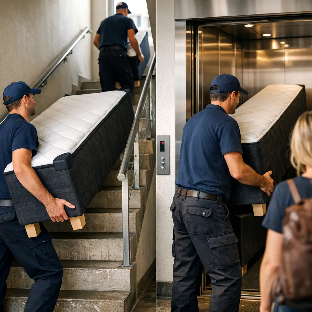 Base box bipartida vale a pena: quando compensa subindo escada e entrando no elevador