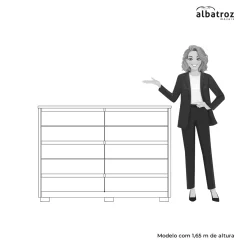 Comoda Duetto 10 Gavetas Albatroz 18332