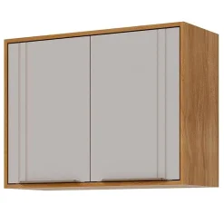 Armario Aereo Aurea 80cm 2 Portas Mgm Cinamomo Off White 58032