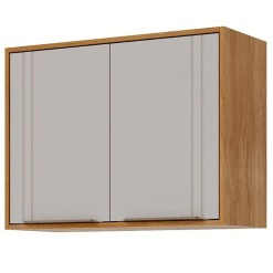 Armario Aereo Aurea 80cm 2 Portas Mgm Cinamomo Off White 58032