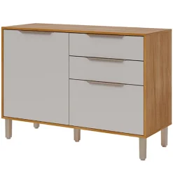 Balcao Divina Esplendida Celeste Aurea 120cm 2 Portas 2 Gavetas Para Cozinha Mgm Cinamomo Off White 91727