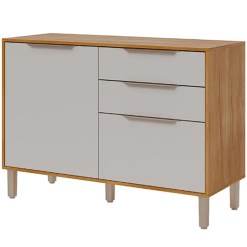 Balcao Divina Esplendida Celeste Aurea 120cm 2 Portas 2 Gavetas Para Cozinha Mgm Cinamomo Off White 91727