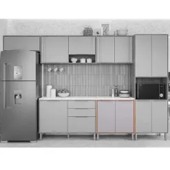 Balcao Divina Esplendida Celeste Aurea 80cm 2 Portas Para Cozinha Mgm 19154